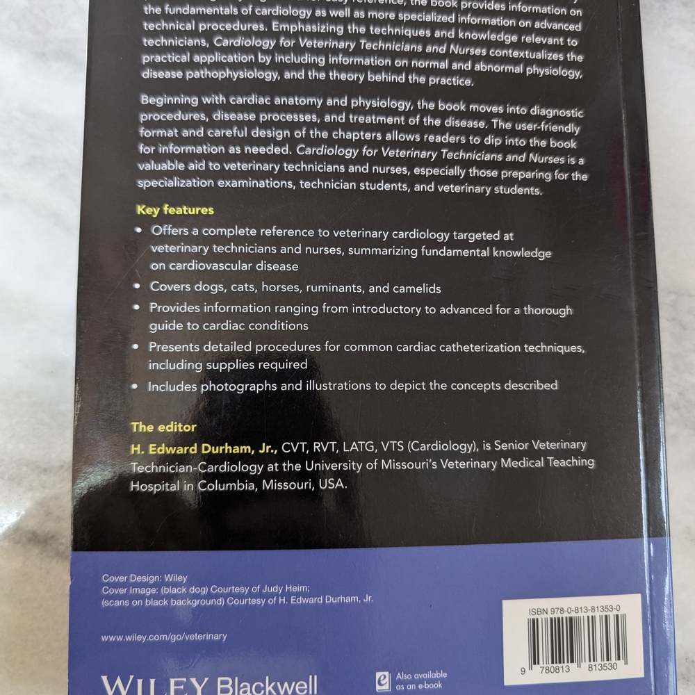 Cardiology for Veterinary Technicians and Nurses Book - Picture 2 of 4